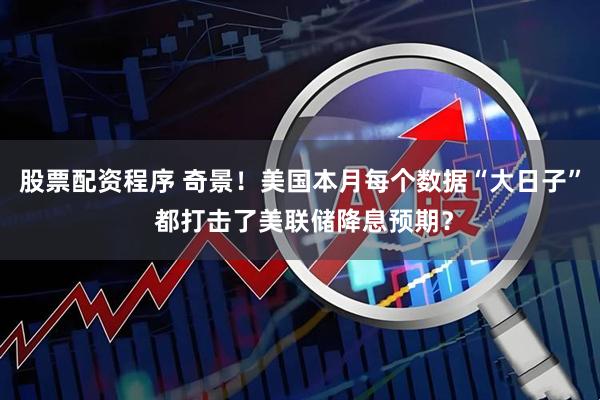 股票配资程序 奇景！美国本月每个数据“大日子” 都打击了美联储降息预期？