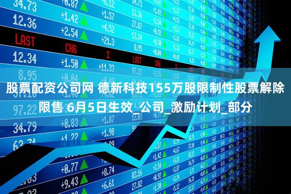 股票配资公司网 德新科技155万股限制性股票解除限售 6月5日生效_公司_激励计划_部分